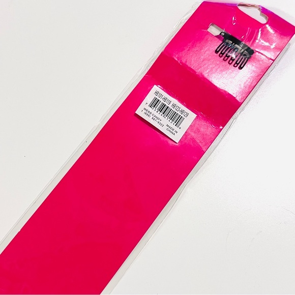 NWT Pink & White Ribbon Braided Ombré Feather Clip in Hair Extension - Picture 3 of 3